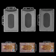 Acrílico claro plástico duro multi-usegbadge trabalho id titular do cartão protetor capa caso id titular do cartão de design útil material de escritório