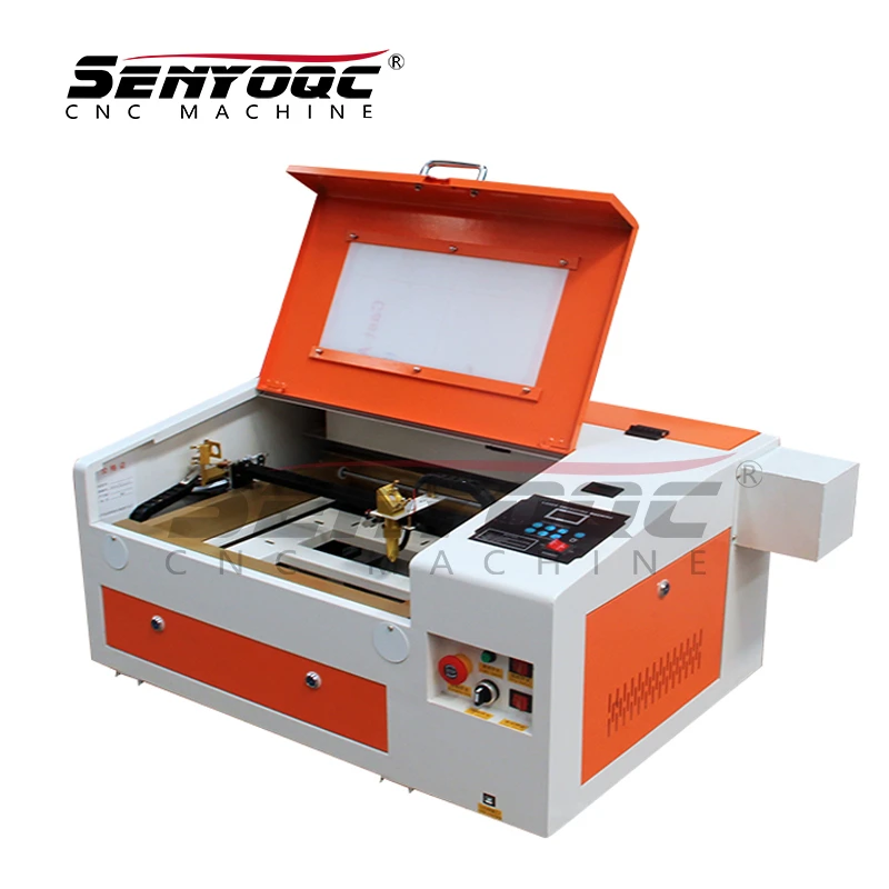 タイプ 50w 60w 80w 100w 4060ミニco2レーザーカッターと木材mdfガラス用ラバースタンプco2レーザー彫刻プリンター