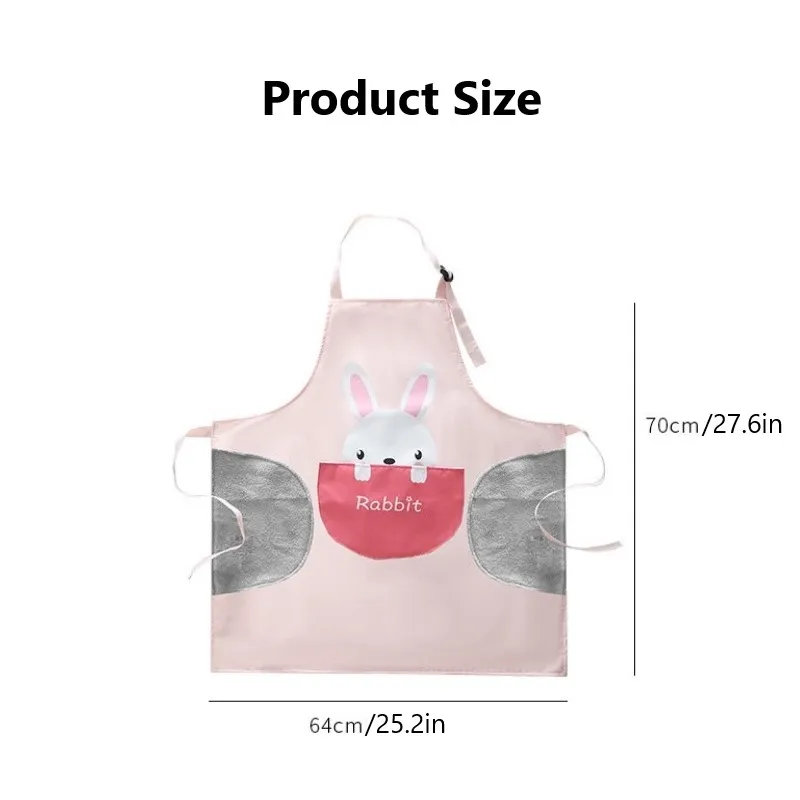 Cartoon Kitchen Apron Cute Cat Printed Sleeveless Aprons Cotton Household Men Women Cleaning Apron