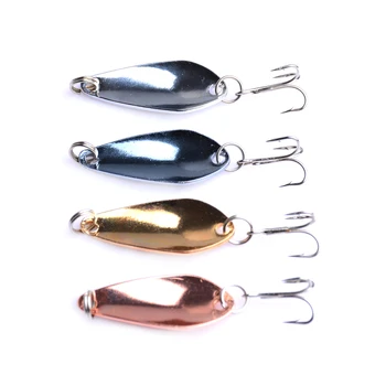 

Hot 50pcs hard metal sequin spinner spoon fishing lures 3.5cm 3.7g 8#japan hooks pike bass fishing baits pesca fishing tackles
