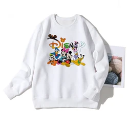 Nova disney mickey e seus amigos impressão camisolas femininas primavera outono sweetwear hoodies senhoras básico topos roupas femininas