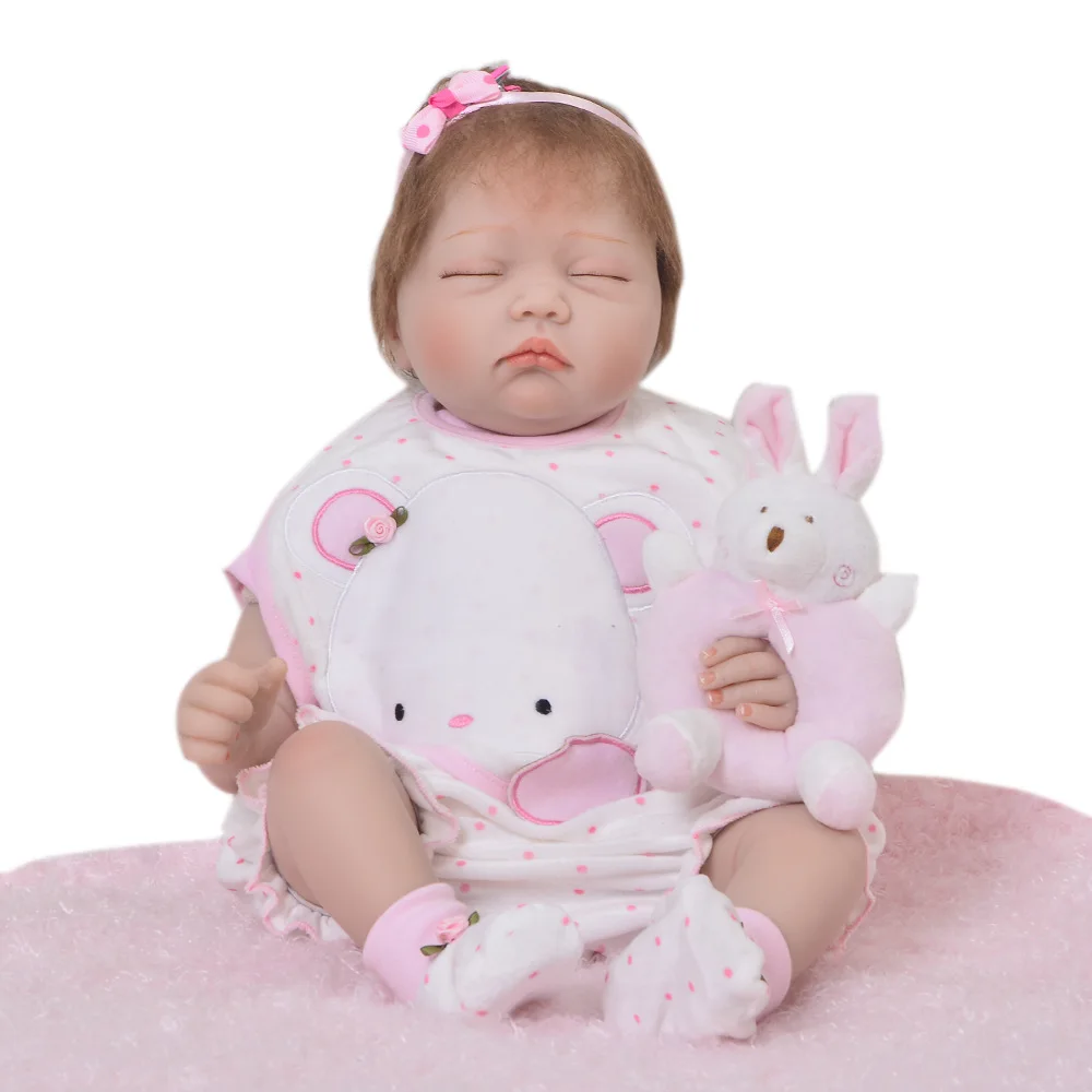  Keiumi Hot Selling 55cm Reborn Baby Doll Eyes Closed Model Baby Reborn Baby