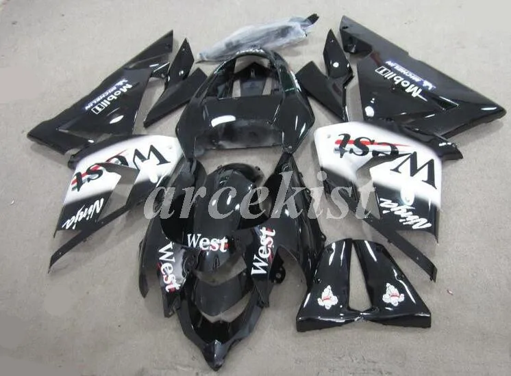 4 подарки ABS мотоцикл обтекатели комплект подходит для kawasaki Ninja ZX-10R ZX10R 2004 2005 04 05 Кузов Набор на заказ черный