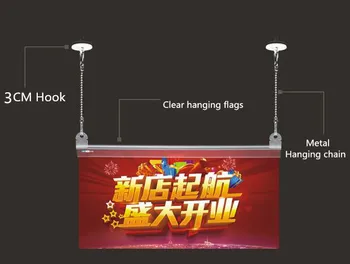 

Hot sale Supermarket Pop Poster Hanging Rails Flags Hanging Strip Poster Clip Hanger Frame Ceiling Mounted Banner display Holder