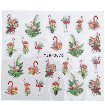 

2pcs Wolf/Vintage/Flamingo Noble Necklace Nail Art Water Decals Transfer Sticker Manicure Nail Decoration