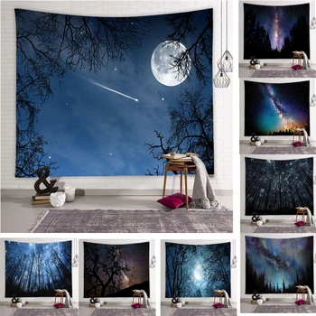 

Starry sky tree Tapestry Wall Hanging Decor Various styles Psychedelic Abstract Carpet Cloth Tapestries
