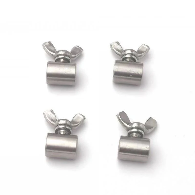 10pcs 304 stainless steel handscrew clamp wire rope fasteners butterfly buckle for 2-8mm steel wire