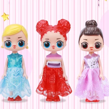 

20cm Surprise Girl Reborn Doll House Play Toy Fashion Color Hair Dress Reborn Baby Dolls No Function Surprice Toy For Kids Gifts