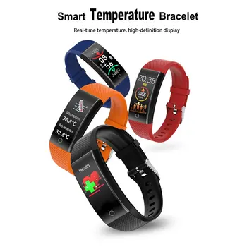 

QW18T Smart Belt Temperature Smart Temperature Watch Waterproof Sports Bracelet Sleep Monitor USB Charger Band