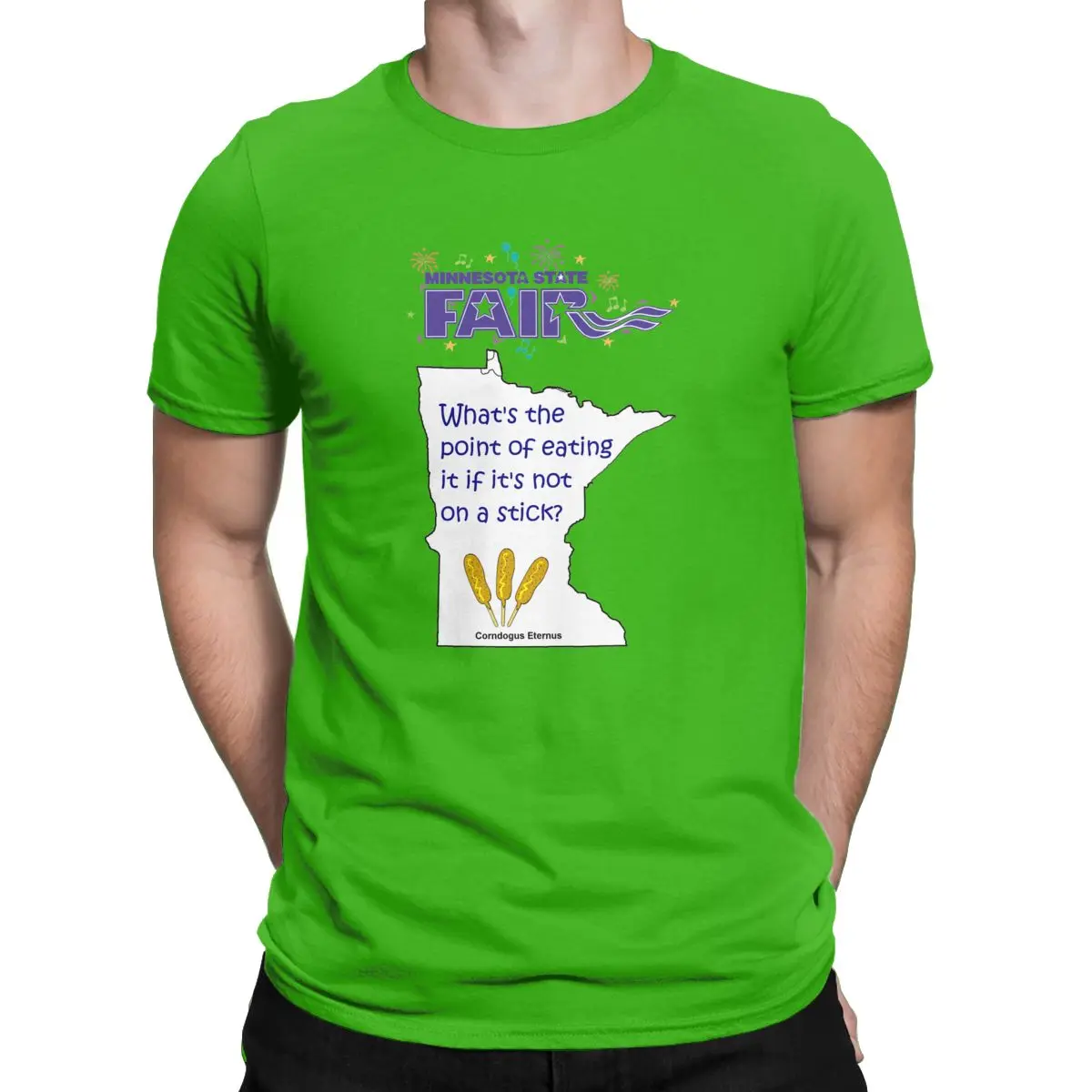 Миннесота State Fair Gift, Мужская футболка, Винтажная футболка, короткий рукав, круглый вырез, футболки, хлопок, размера плюс, одежда - Цвет: Зеленый