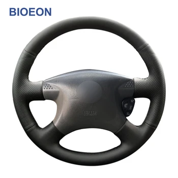 

Black PU Artificial Leather Car Steering Wheel Covers for Nissan Bluebird Sylphy Caravan Expert Pickup AD Serena Sunny 1998-2002
