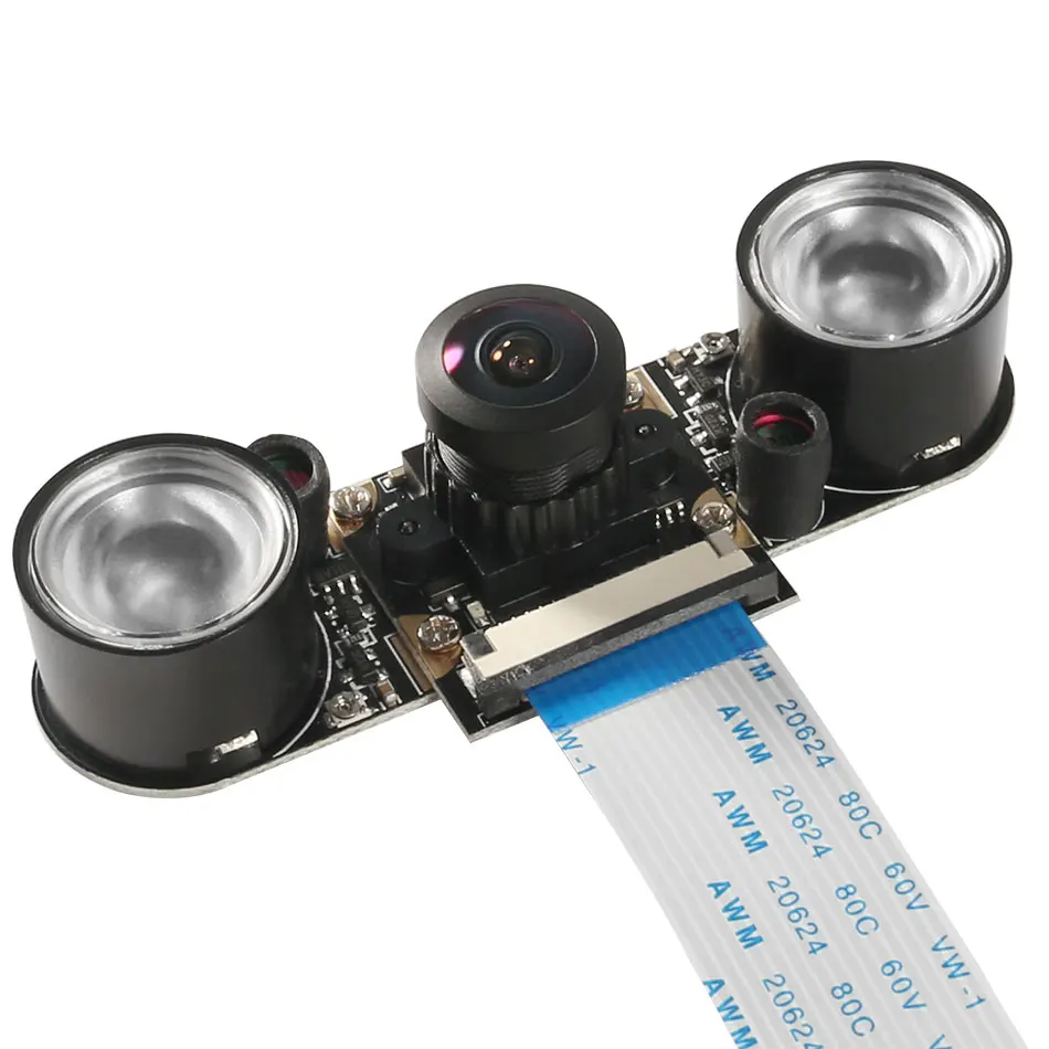 Raspberry Pi 4 светодиодный прибор ночного видения рыбий глаз камера 5MP 120 градусов без