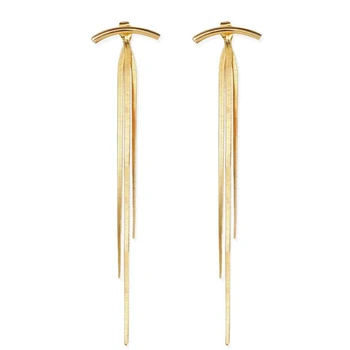 

10pairs/lot Girls Drop Earrings Snake Chain Tassel Fashion Jewelry Alloy Pendant Earring For Women Accessories