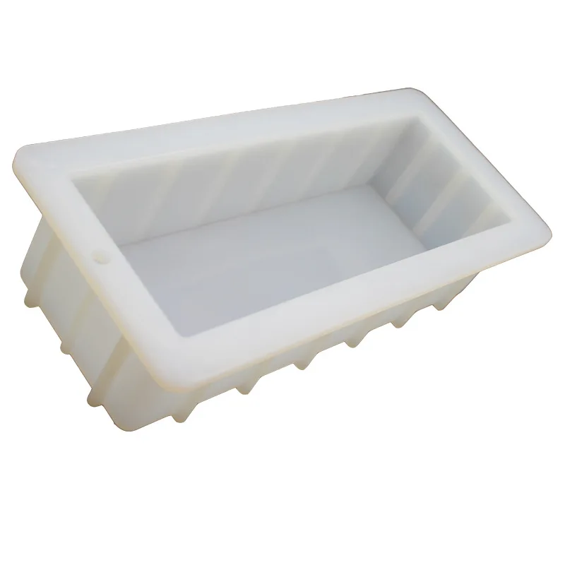 Silicone Soap Mould Rectangular Toast Loaf Mold With Wooden Box Homemade Form Soap Making Tool Supplies Cake Tool 1.5L