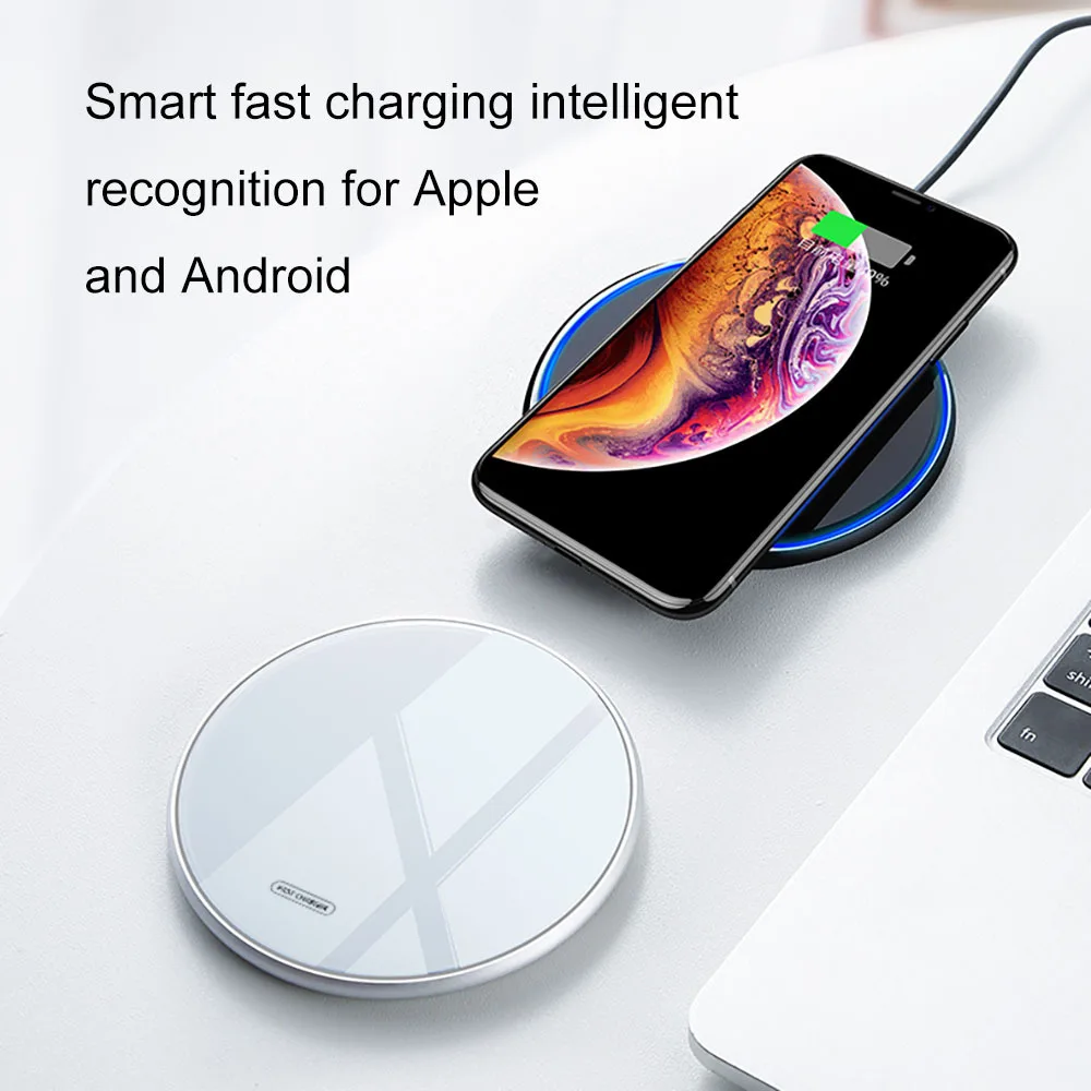 10 Вт QI Быстрое беспроводное зарядное устройство для samsung Galaxy S10 S9 S8 S7 Edge USB зарядное устройство зарядная подставка для iPhone 11 X XS Max XR 8