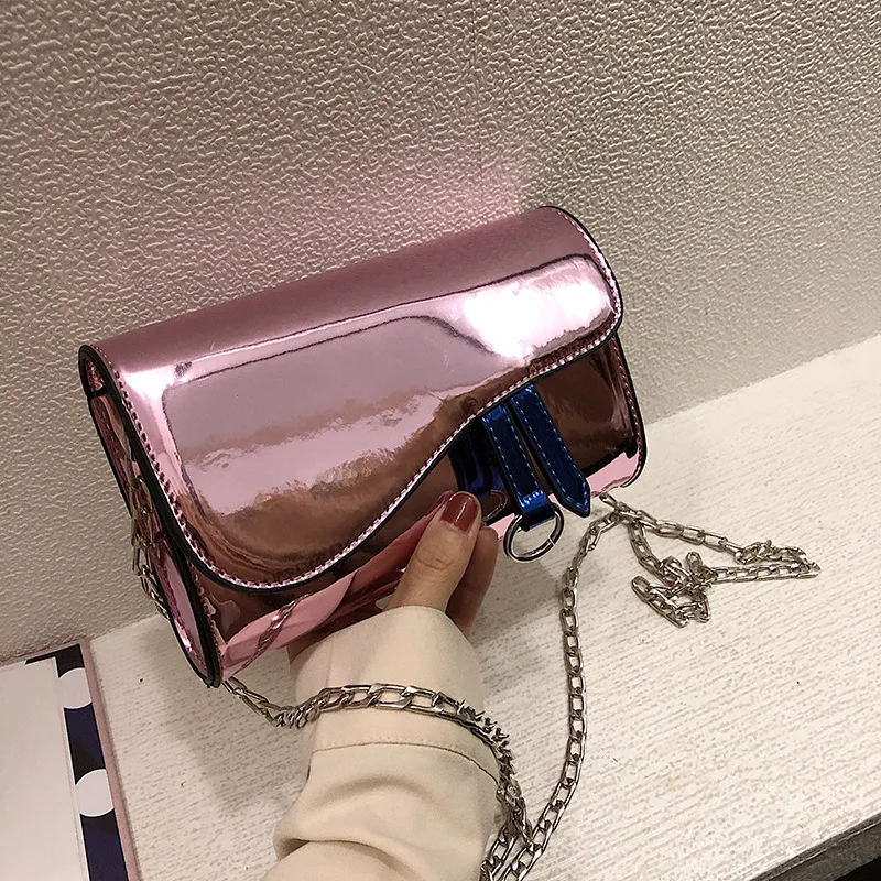 

Language meng wei Pu Chain Bag Women's 2019 New Style Summer Korean-style Shoulder Bag Versatile Fashion Paint Fashion Shoulder