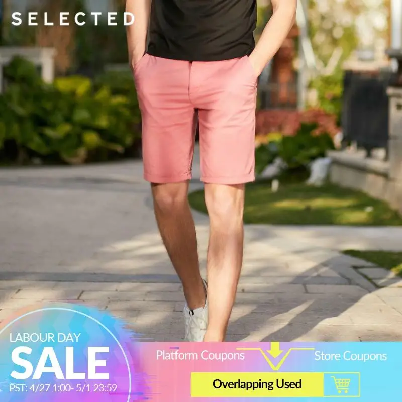 

SELECTED Men's Summer Pure Color Cotton-blend Business-casual Shorts S|4192SH511
