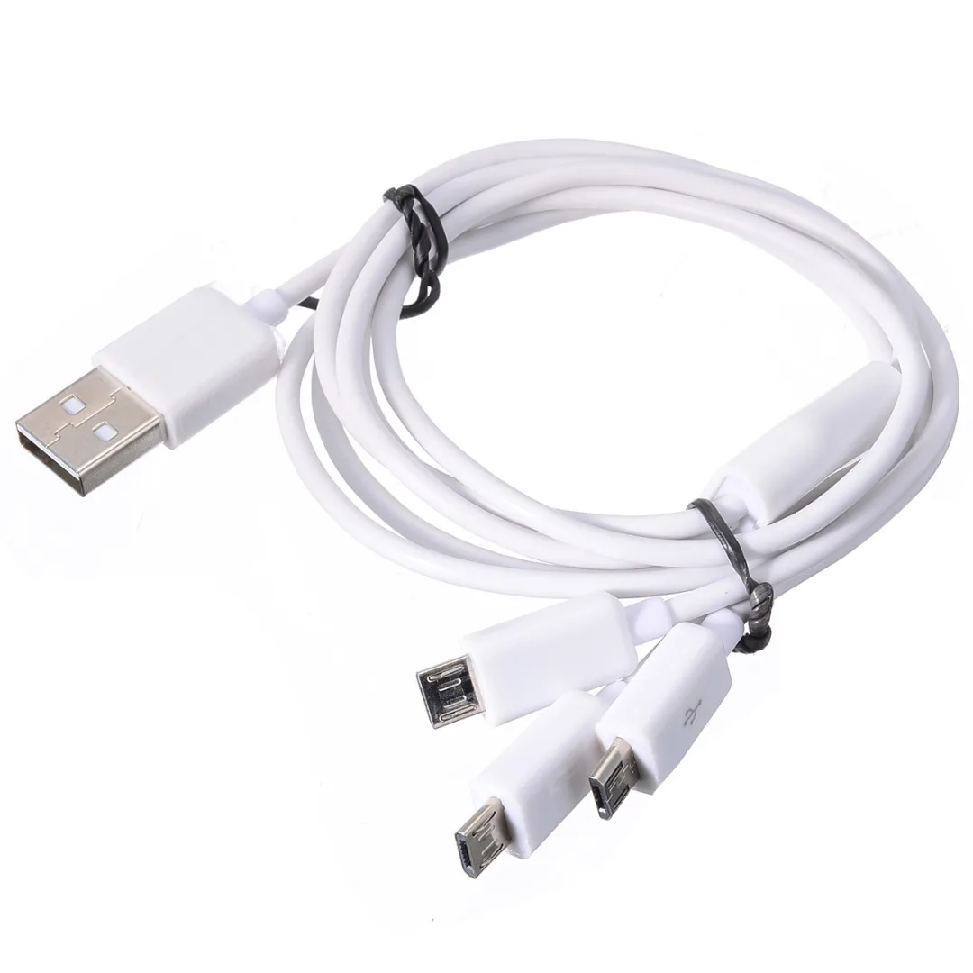 USB 2,0 Мужской до 3 Micro USB 2,0 Мужской Y разветвитель зарядный кабель для передачи данных Шнур для huawei P30 P20 P10 pro lite зарядное устройство Шнур для Xiaomi