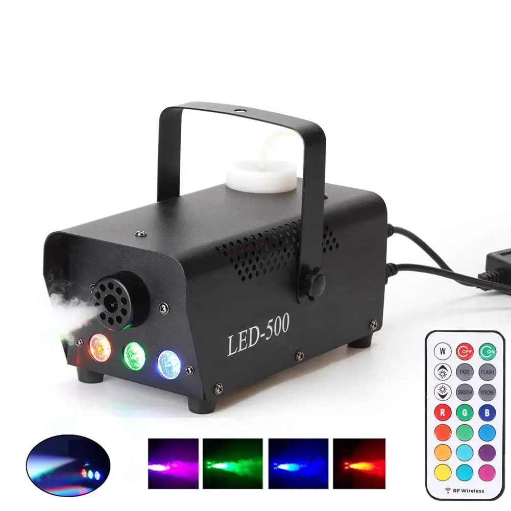 

500W Colorful LED Fog Machine DJ Party Smoke Effect Light with Remote Control