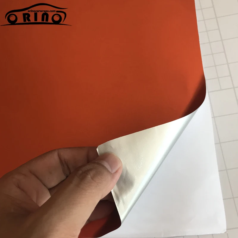 Orange Metallic Chrome Vinyl Film Wrap-2