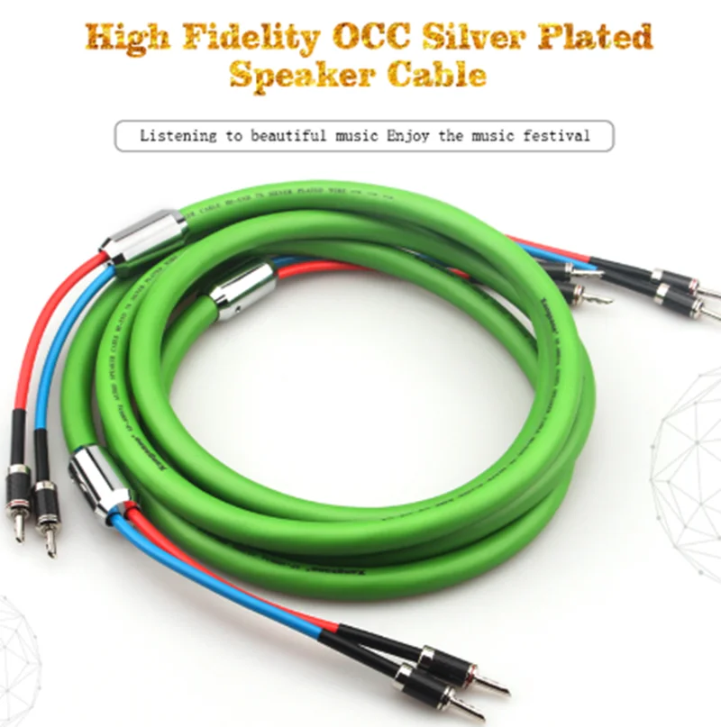 Kuangm SP 6008Ag OCC посеребренный Акустический кабель усилителя колонки AV аудио