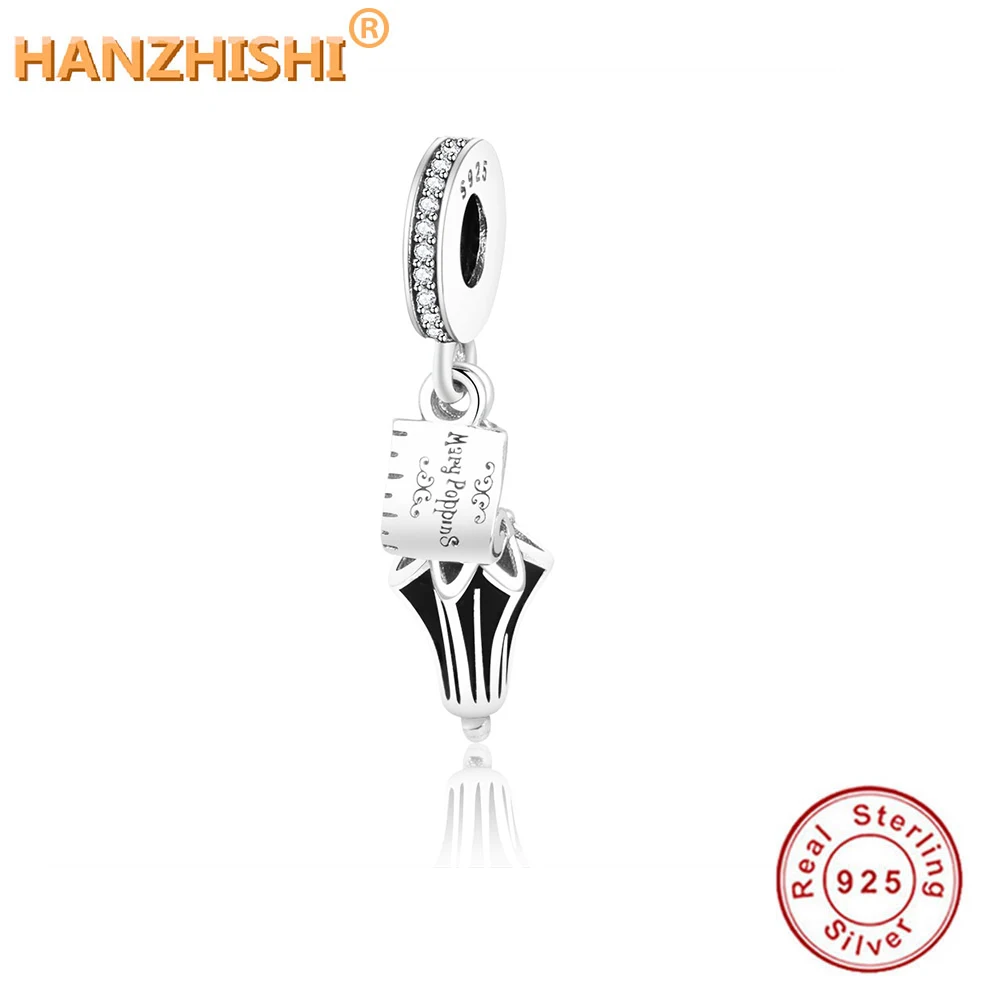 Fit Original brand Charms Bracelet Jewelry Making 925 Sterling Silver Mary Poppins Umbrella Dangle Charm Beads With CZ Enamel |