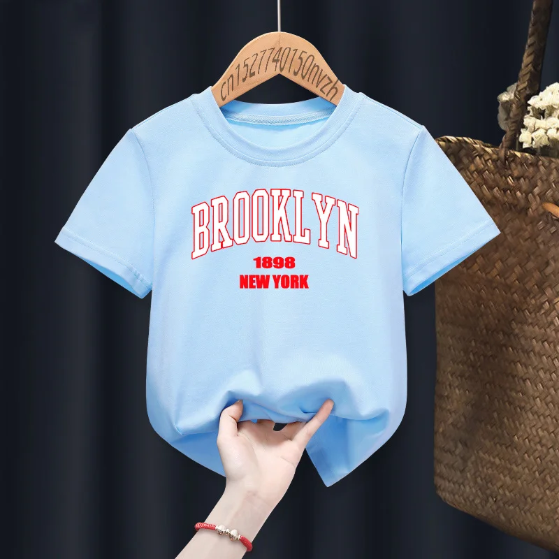 Children T Shirt Brooklyn 1898 New York Boy Girl T-shirts Harajuku Kawaii Tops