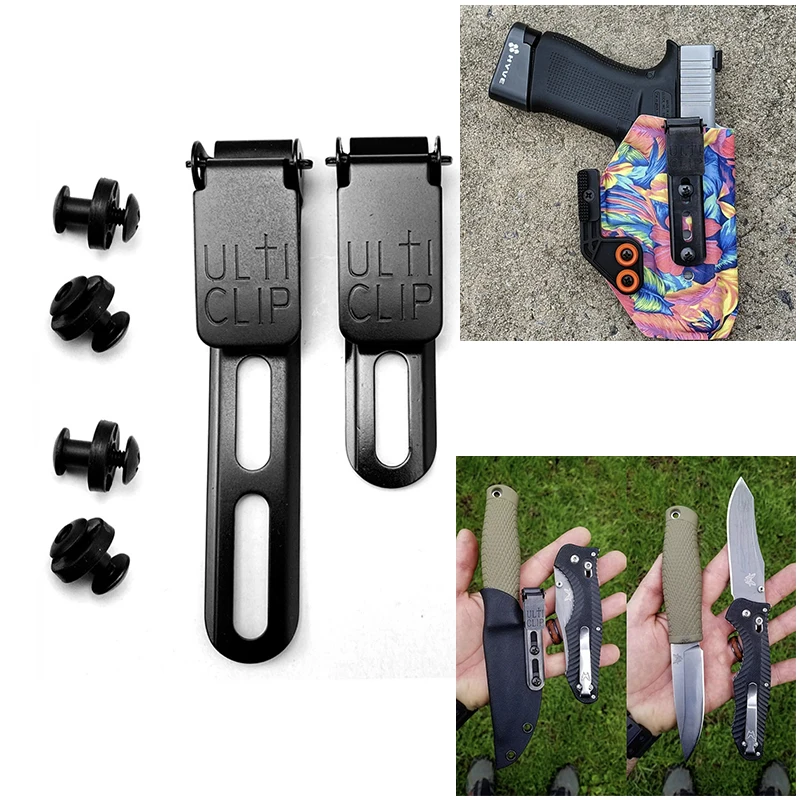 Stainless Steel Ulticlip Slim 2.2 3.3 Waist Belt Clip KYDEX HOLSTER Scabbard Clips K Sheath Back Clamp System Carrying K-Sheath | Спорт и