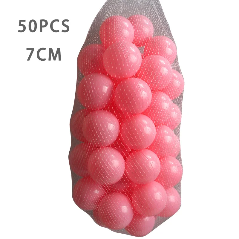 50 шт./лот, экологически чистые шарики, красочные мягкие пластиковые шарики океана, забавные детские игрушки для плавания, бассейн, океан, волнистые шары диаметром 7 см - Цвет: WJ3709XF