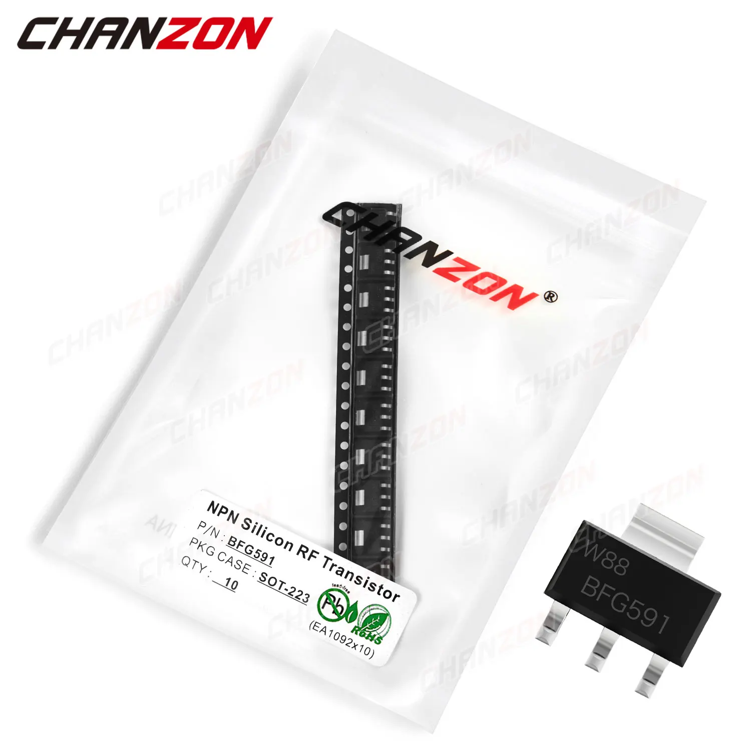 10pcs BFG591 SOT 223 SMD NPN Silicon RF Transistor Bipolar Junction