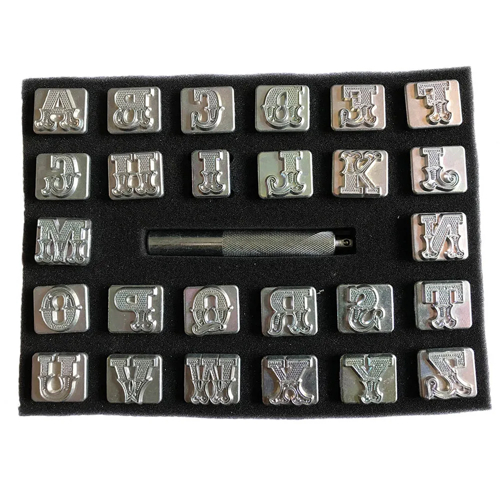 

Carving Leather Art Alphabet Set Letters Stamp Handmade Durable Metal DIY Tool Hogard