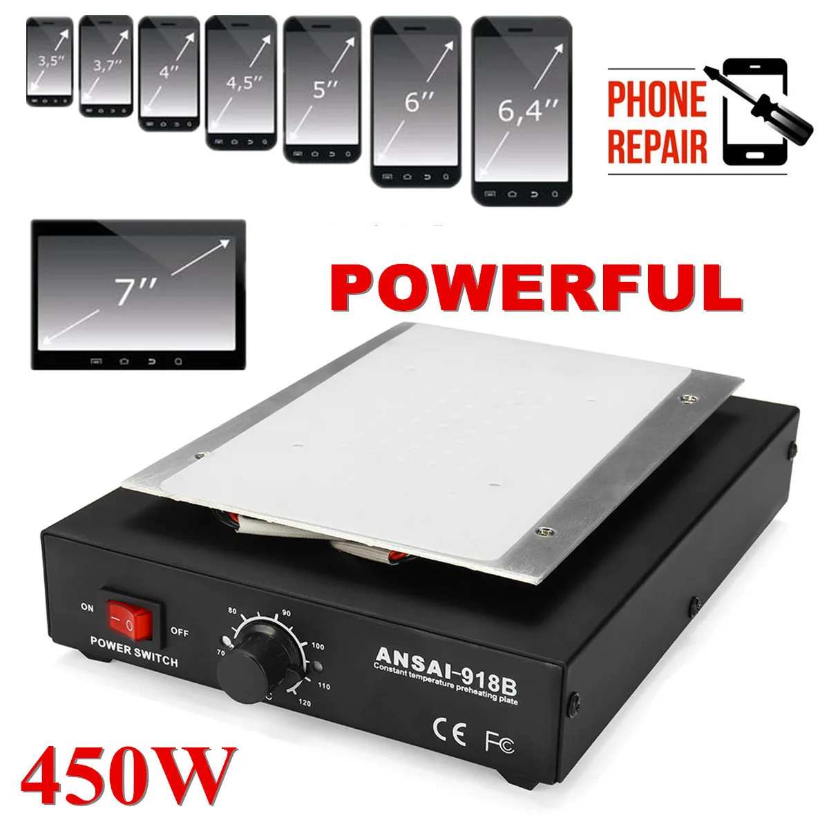 110V US 220V EU Auto Heating Glass Removal LCD