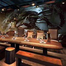 Diantu инопланетянин против Хищника игра фон настенная живопись на заказ крупномасштабное панно Зеленая Шелковая ткань обои Papel де parede