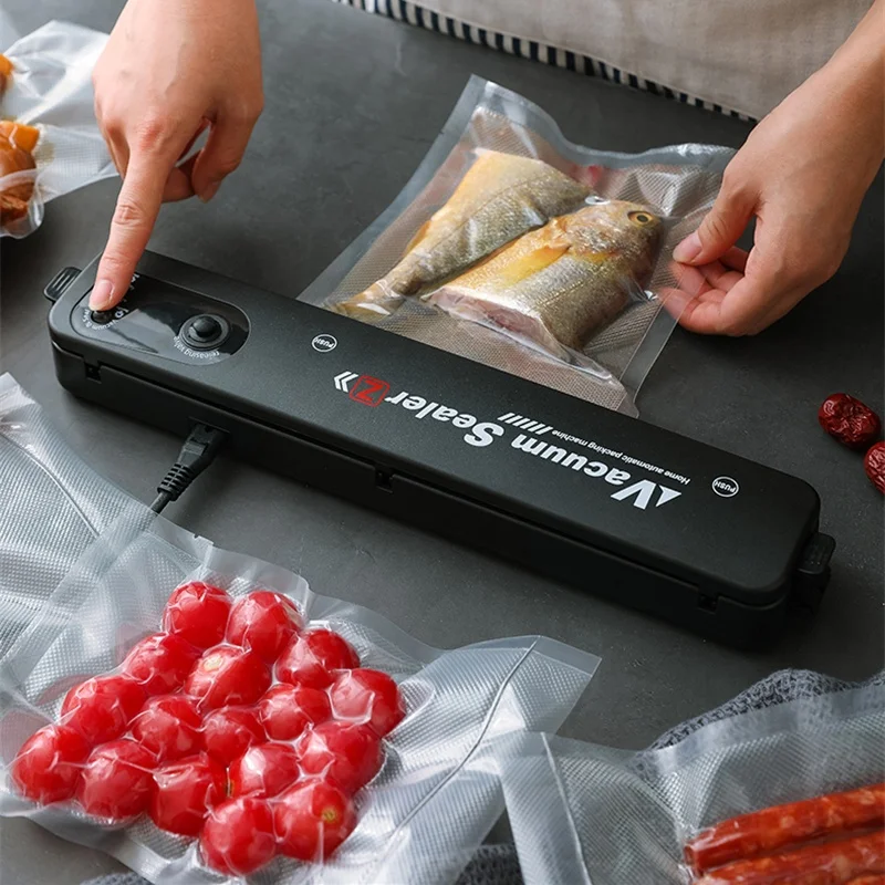 220v/110v Vacuum Sealer Packaging Machine Free 10pcs Bags Household Black  Food - Vacuum Food Sealers - Aliexpress