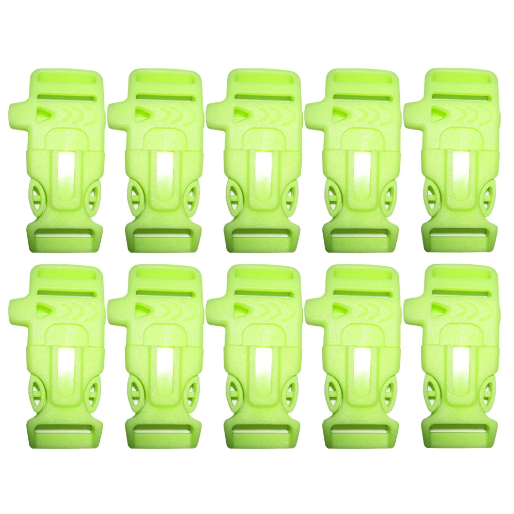 10PCS Luminous in The Dark Side Release Buckles with Whistle Flint Fire Starter Scraper for Paracords Bracelet Outdoor Survival | Дом и сад