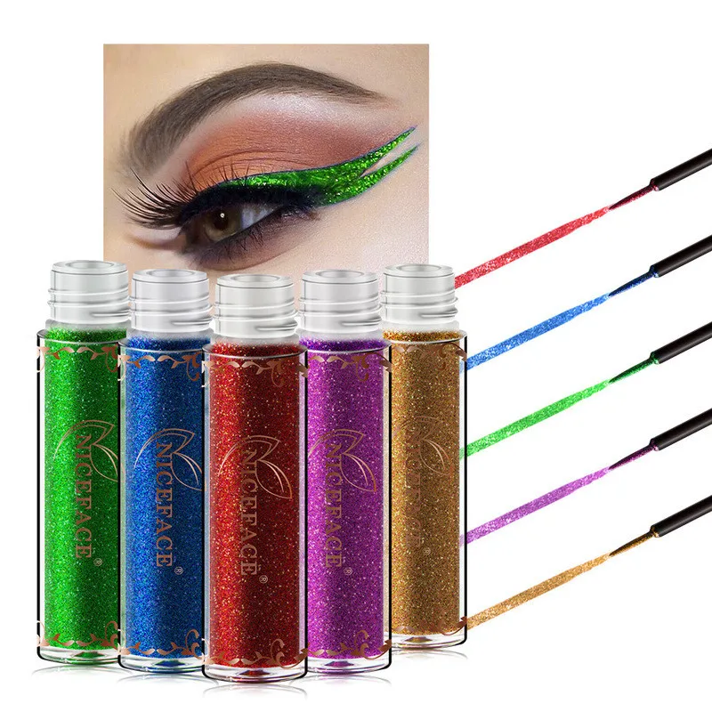 12 Color Pearled Metallic Liquid Eyeliner Shiny Diamond Easy To Wear Waterproof Long Lasting Non-fading Liquid Eyeliner Cosmetic