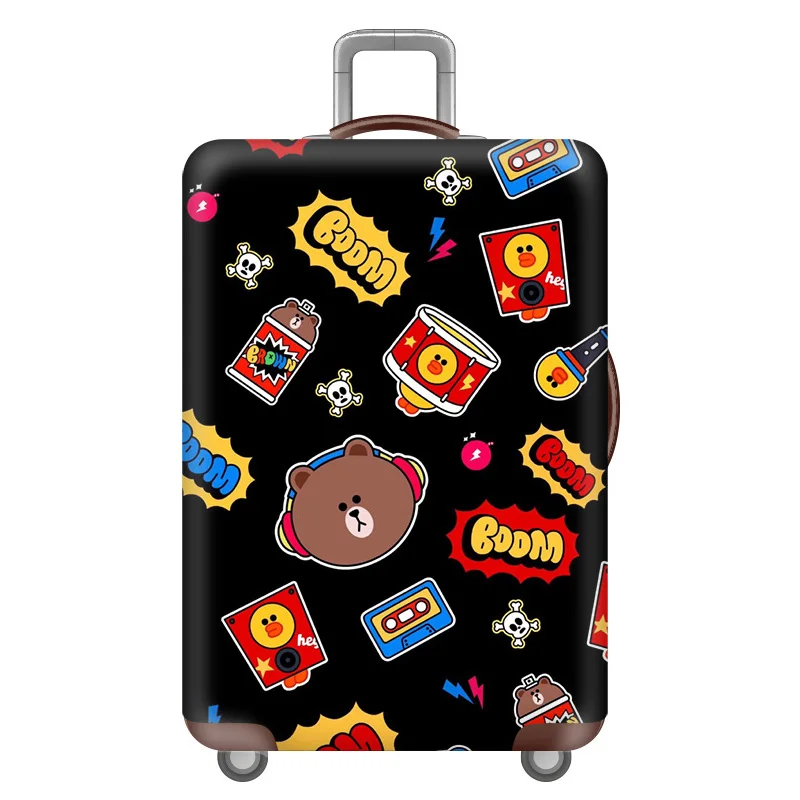 A Luggage cover Эластичный Чехол для багажа, защитный чехол на колесиках, чехол для костюма, пылезащитный чехол For18-32 дюймов, Защитные чехлы для багажа, аксессуары для путешествий - Цвет: A Luggage cover