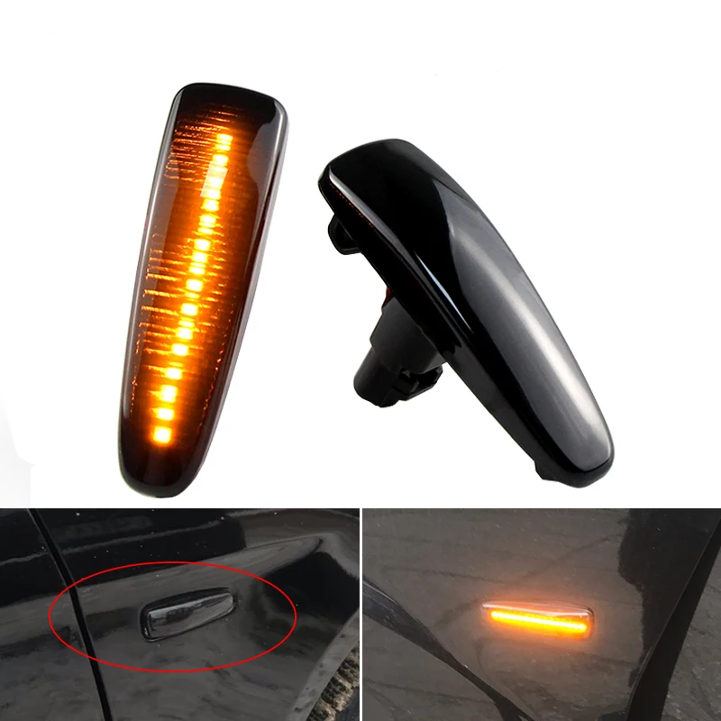 2PCS Turn Signal Lamp LED For Mistubishi Outlander Sport Mirage Lancer Evolution X Light Car Side Marker Blinker | Автомобили и