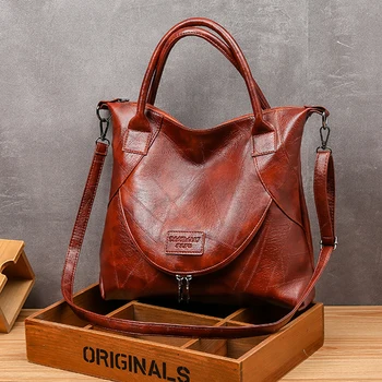 

High Quality Solid Color PU Leather Shoulder Handbag Women Large Capacity Crossbody Bags for Women 2020 Luxury Handbags Designer