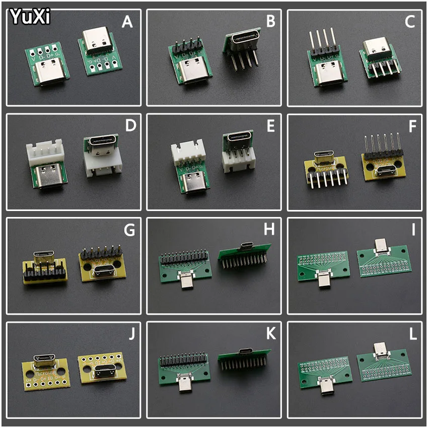 TYPECMaleFemaleTestBoardDoublesidedPositiveandNegativePlug