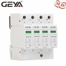 GEYA-GSP8-4P Riel Din SPD AC275V AC385V 400V 440V 20KA-40KA SPD 4P, dispositivo doméstico de protección contra sobretensiones, dispositivo de descarga de bajo voltaje