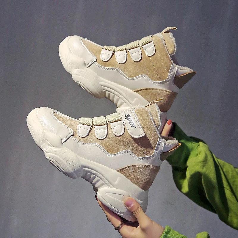 

Martin Boots Women's 2019 New Bbest plus velvet autumn net red thin boots plus cotton autumn winter thick-soled short boots