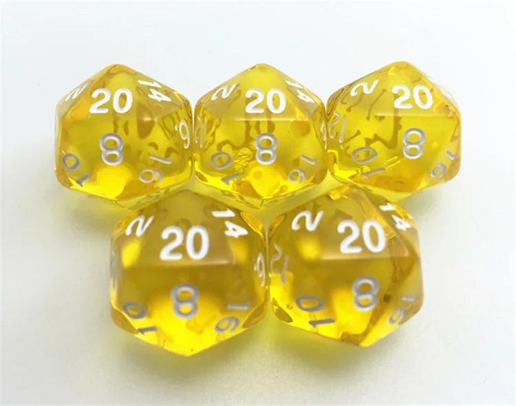 1 шт. T & G Высококачественный прозрачный/прозрачный D20 набор игральных костей