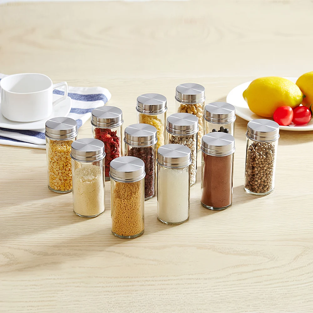 

Spice Rack Kitchen Storage Revolving Countertop Spice Rack 12-Jar Revolving Spice Organizer Stainless Steel Rotating Spice Tower
