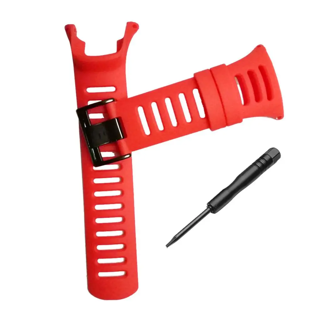 Soft Rubber Wrist Strap Watchband Replacement for SUUNTO Ambit 1 2 3 4 Peak 2R 2S 3S 3R SAPPHIRE Smart Watch Bracelet Accessorie - Цвет: Red 2