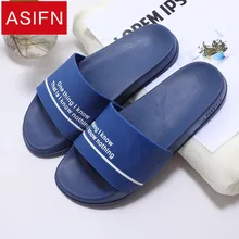 ASIFN мужские шлепанцы для ванной; пластиковые летние шлепанцы; мужские дезодоранты; мужские домашние и уличные сандалии с буквенным принтом