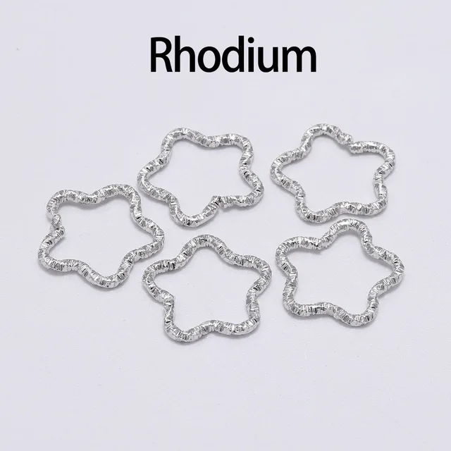 50-100pcs 8-20mm Round Jump Rings Twisted Open Split Rings jump rings Connector For Jewelry Makings Findings Supplies DIY Rhodium-star