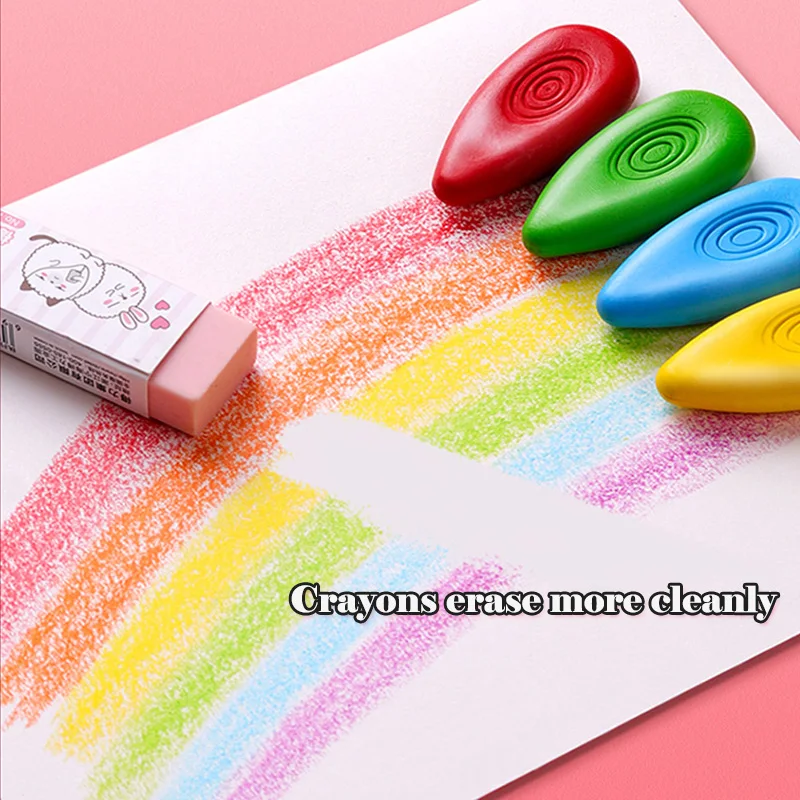 Deli Crayons Do not Dirty Hands Washable Wax Crayon for Kids Coloring Graffiti Painting Art Supplies Pastel 12/24/36/48 Colors