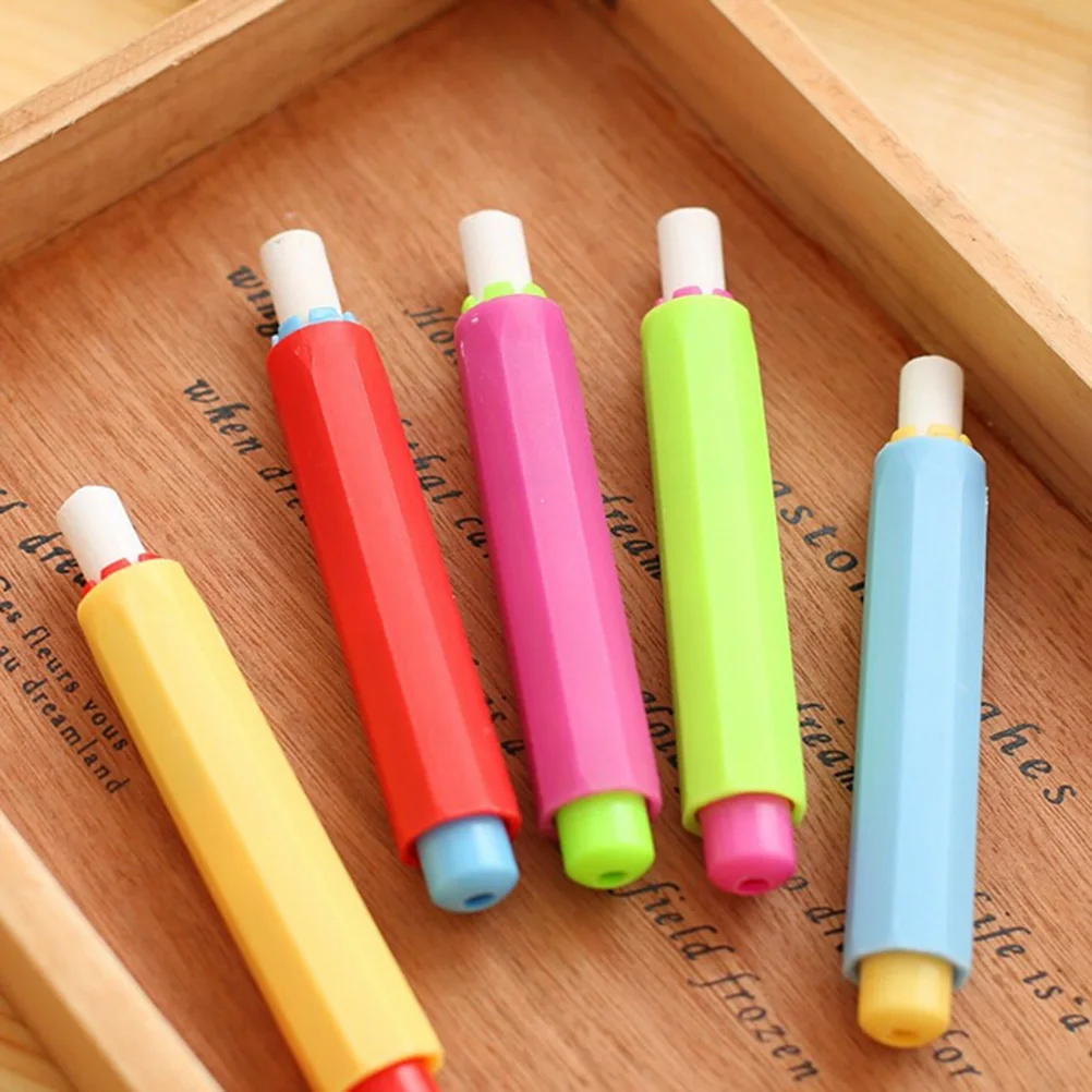 5 Color Chalk Holders For Teachers Writing Extender Children Drawing Board Accessories School Teaching Aids