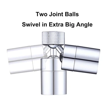

2 Pack Faucet Aerator 80-Degree Rotate Dual-Function Kitchen Sink Faucet Aerators 360-Degree Swivel Water Saving Tap Aerator Dif